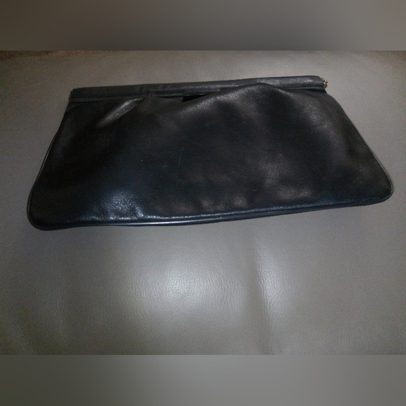 Vintage Philippe Black Leather Clutch - Picture 3 of 7